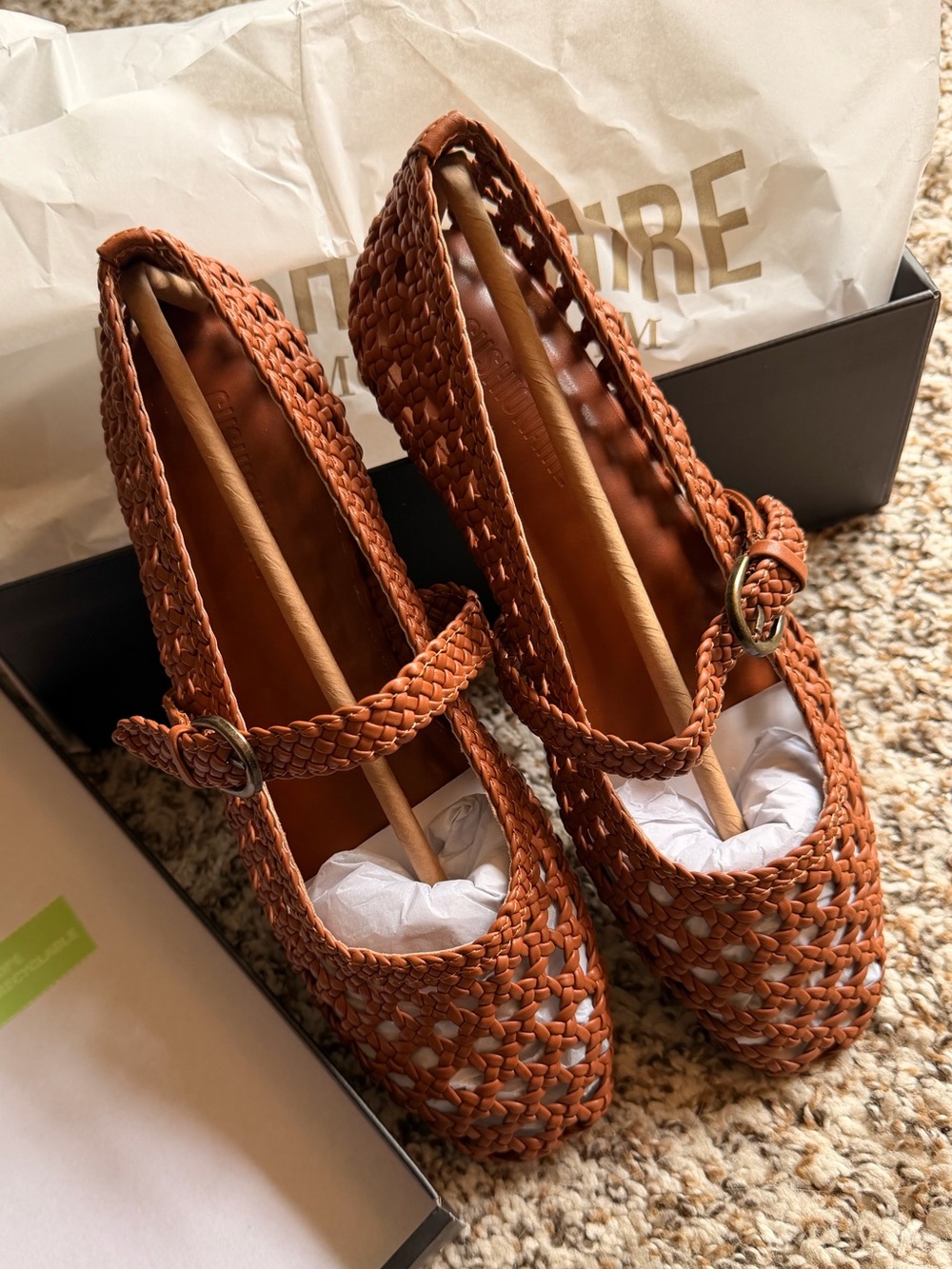 NWT Cushionare Woven Ballet Flats